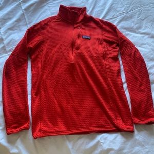 Red Patagonia Turtleneck Half Zip Sweatshirt